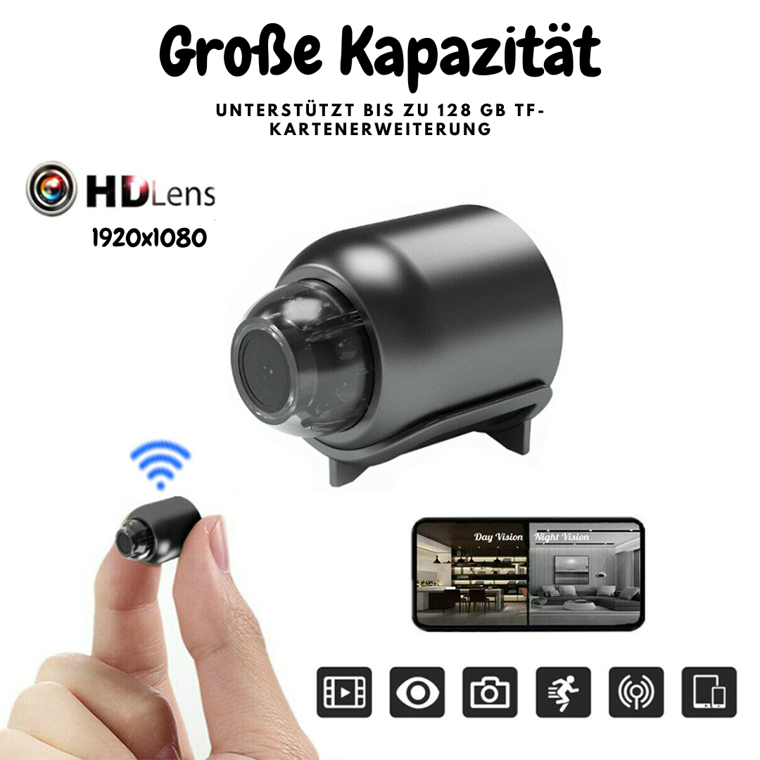Überwachungskamera WLAN Mini mit Live Übertragung auf Handy für Innenräume 2