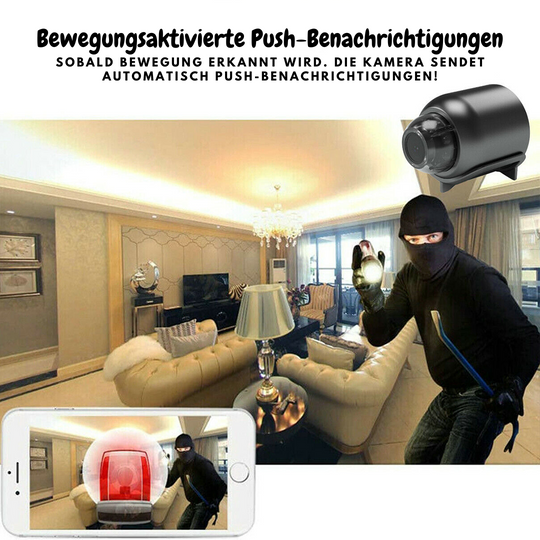 Überwachungskamera WLAN Mini mit Live Übertragung auf Handy für Innenräume 4