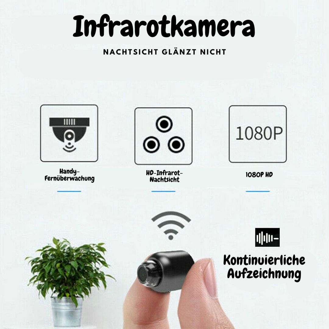 Überwachungskamera WLAN Mini mit Live Übertragung auf Handy für Innenräume 5