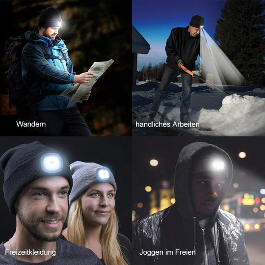 Unisex Beanie Mütze mit LED Licht für Outdoor Aktivitäten 1