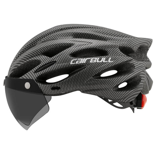 Unisex Fahrradhelm mit integriertem Rücklicht und Visier 2