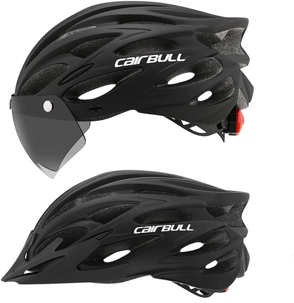 Unisex Fahrradhelm mit integriertem Rücklicht und Visier 9