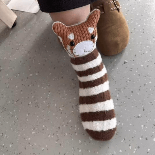 Unisex Haussocken mit 3D-Tierdesign für Gemütlichkeit und Komfort 10