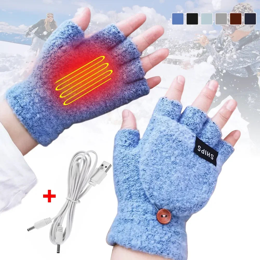 Unisex Heizhandschuhe USB-wiederaufladbar mit Temperaturregelung für kalte Tage 5