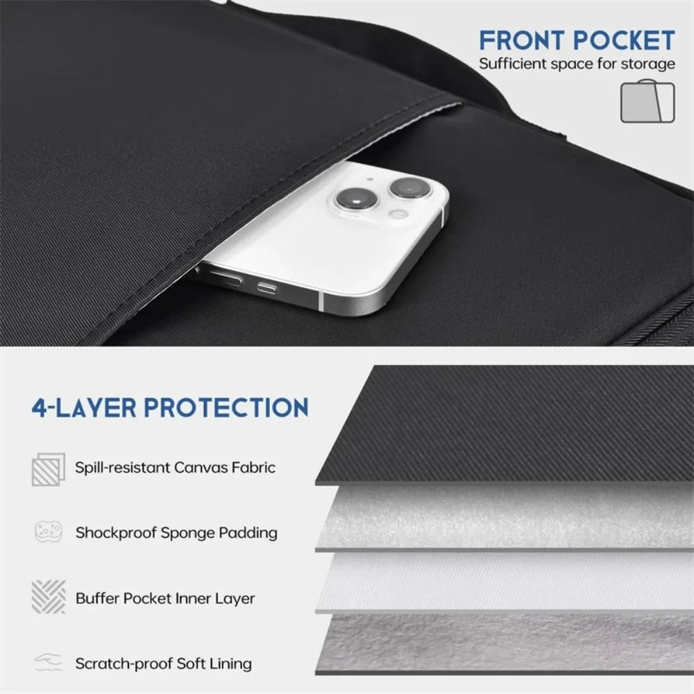 Unisex Laptoptasche Wasserdicht mit Stoßschutz Modernes Design für Pendler und Reisende 1