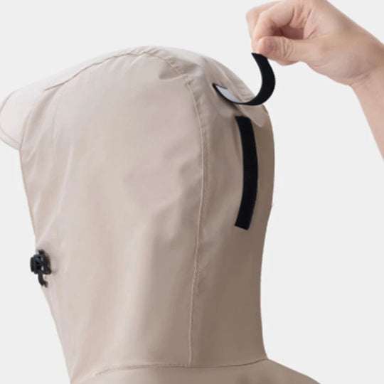 Unisex Regenmantel Lang Oxford Gewebe Wasserdicht mit Kapuze 4