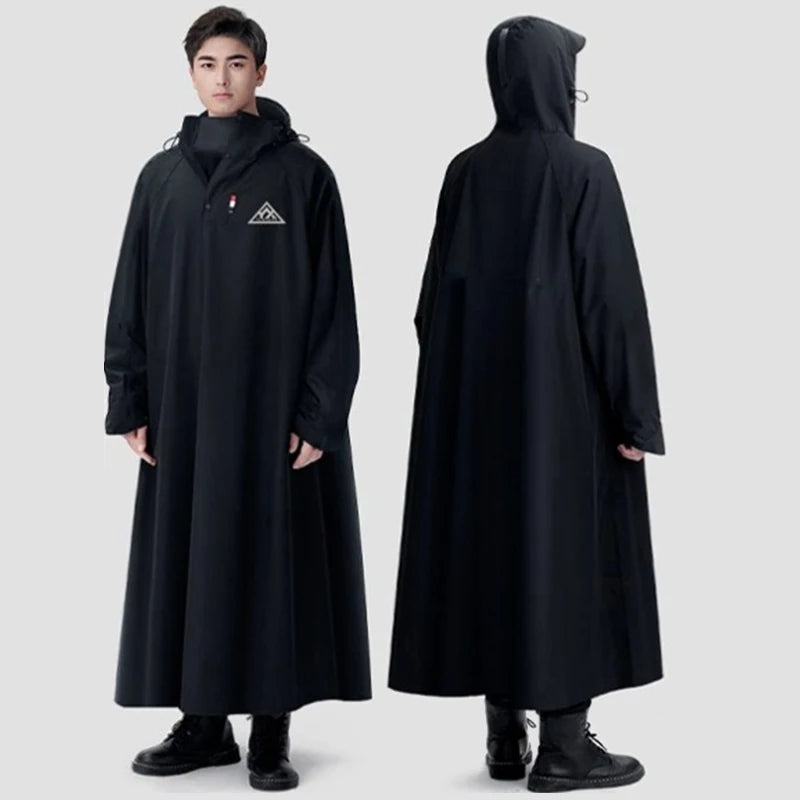 Unisex Regenmantel Lang Oxford Gewebe Wasserdicht mit Kapuze 8