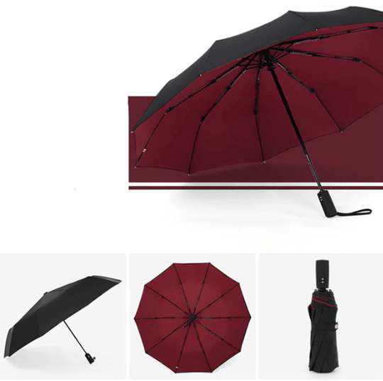 Unisex Regenschirm Groß Sturmsicher für Windige Tage 10