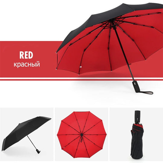 Unisex Regenschirm Groß Sturmsicher für Windige Tage 6