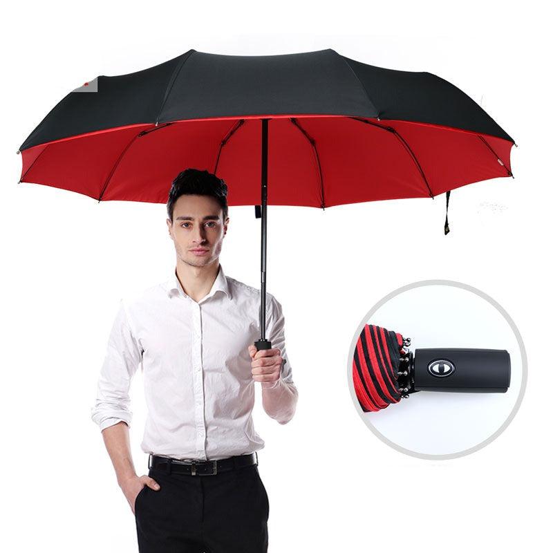 Unisex Regenschirm Windfest Automatisch Kompakt für Alle Wetterlagen 0