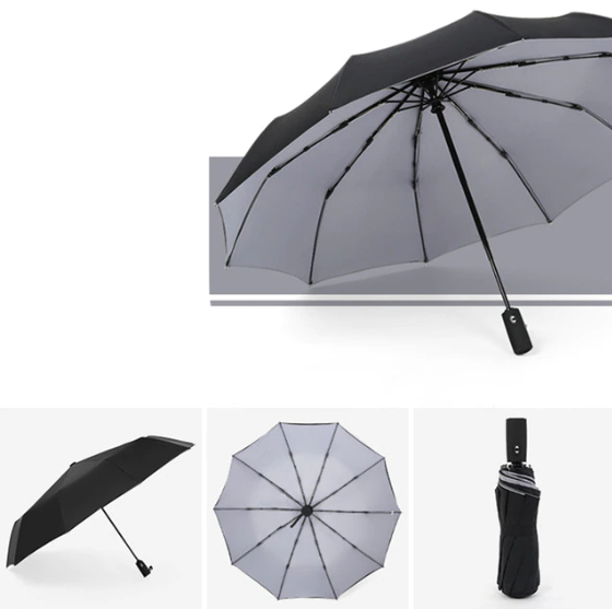 Unisex Regenschirm Windfest Automatisch Kompakt für Alle Wetterlagen 12