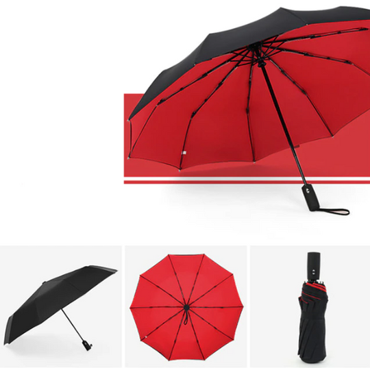 Unisex Regenschirm Windfest Automatisch Kompakt für Alle Wetterlagen 3