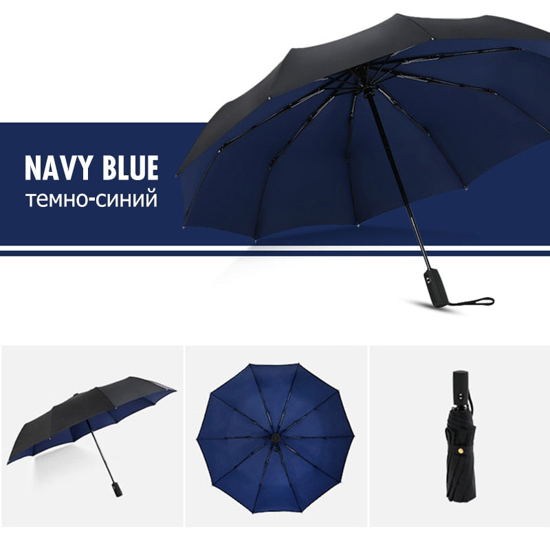 Unisex Regenschirm Windfest Automatisch Kompakt für Alle Wetterlagen 6