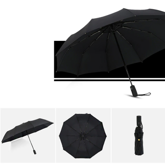 Unisex Regenschirm Windfest Automatisch Kompakt für Alle Wetterlagen 9