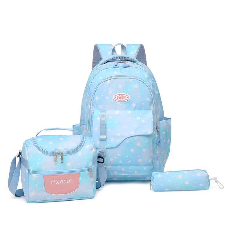 Unisex Rucksack-Set mit Sternmuster Funktional und Vielseitig 0