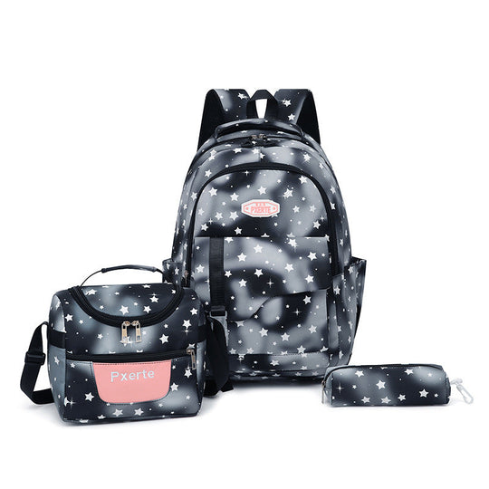 Unisex Rucksack-Set mit Sternmuster Funktional und Vielseitig 2