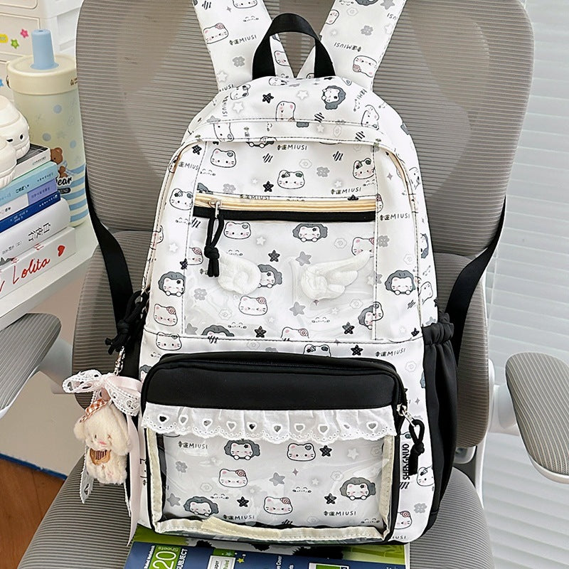 Unisex Rucksack mit verspieltem Cartoon-Motiv 4