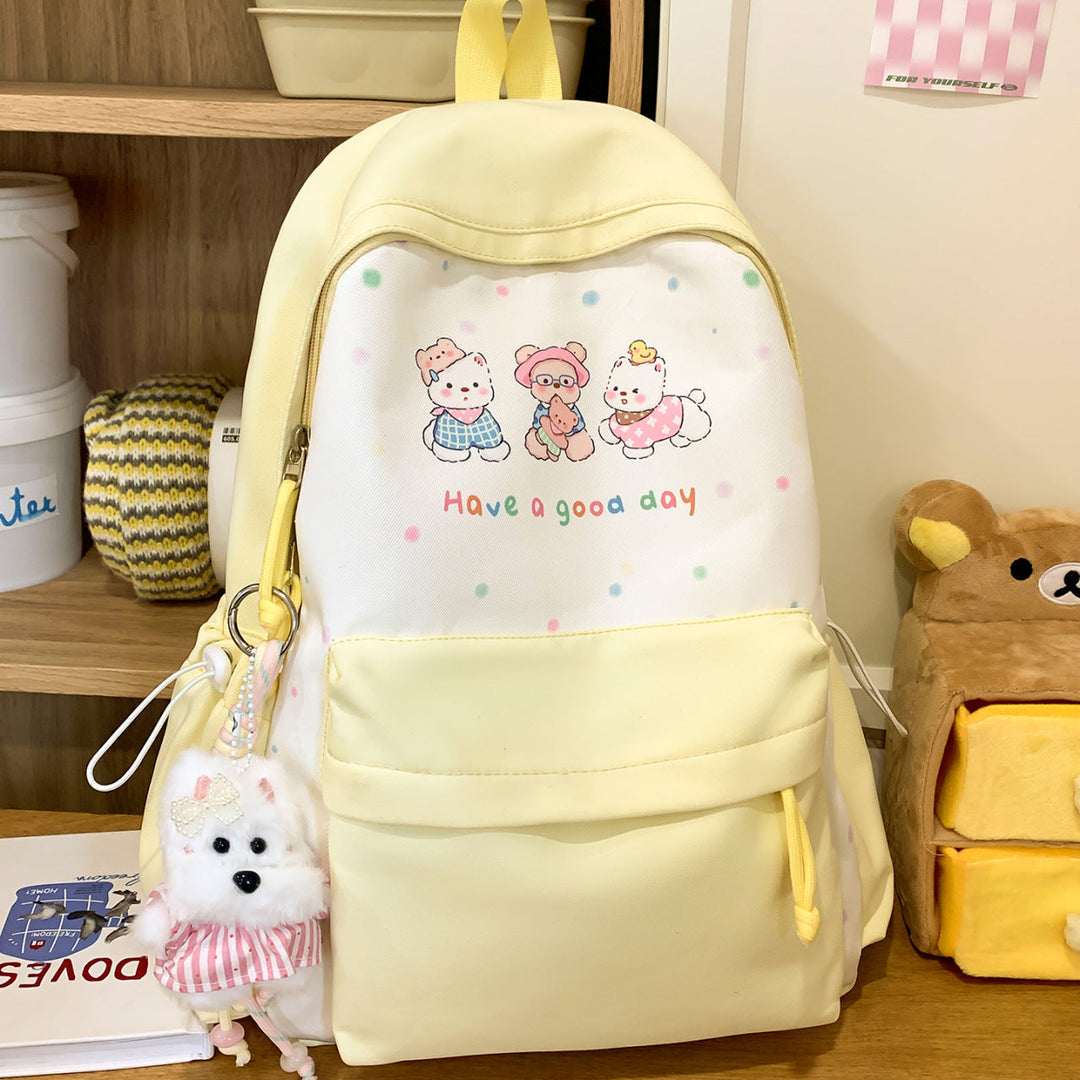 Unisex Rucksack mit verspieltem Charakter-Print 4