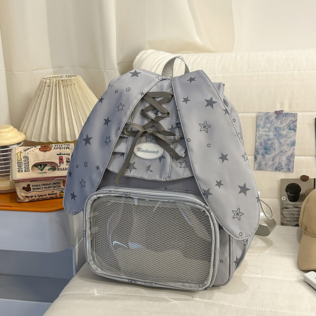 Unisex Rucksack mit verspieltem Hasenohren-Design 2