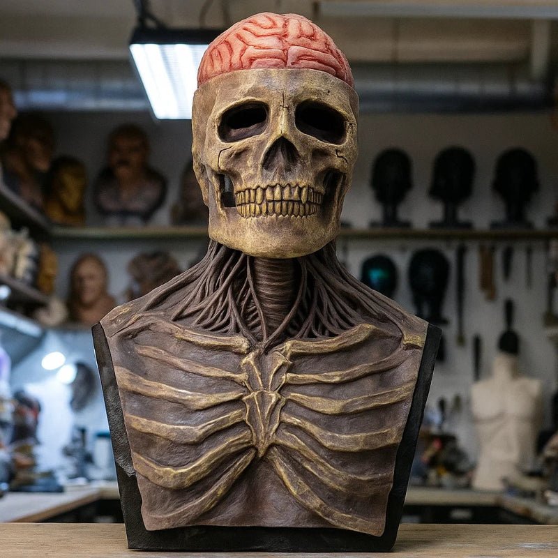 Unisex Skelettmaske mit Hut für Halloween 1