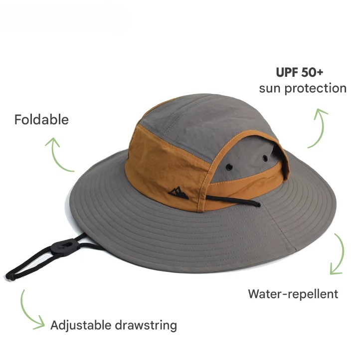Unisex Sonnenhut Faltbar Mit Breiter Krempe Und Nackenschutz 7