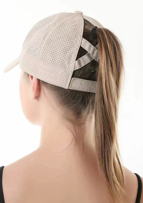 Unisex Sport-Basecap Mit Verstellbarem Verschluss Und Pferdeschwanzöffnung 1