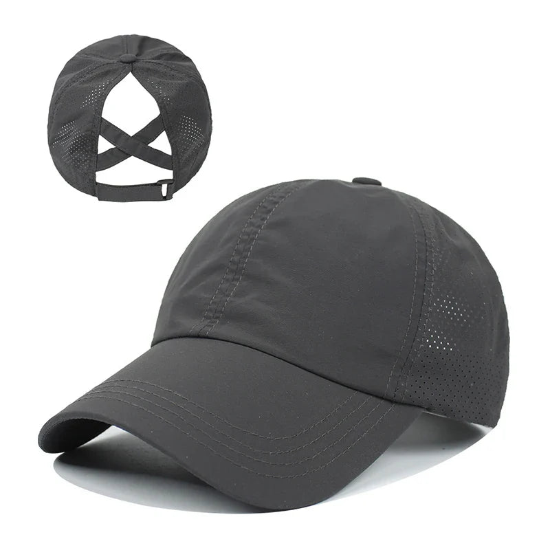 Unisex Sport-Basecap Mit Verstellbarem Verschluss Und Pferdeschwanzöffnung 5