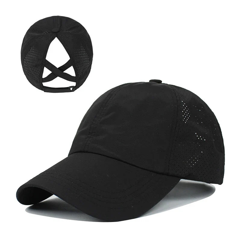 Unisex Sport-Basecap Mit Verstellbarem Verschluss Und Pferdeschwanzöffnung 6