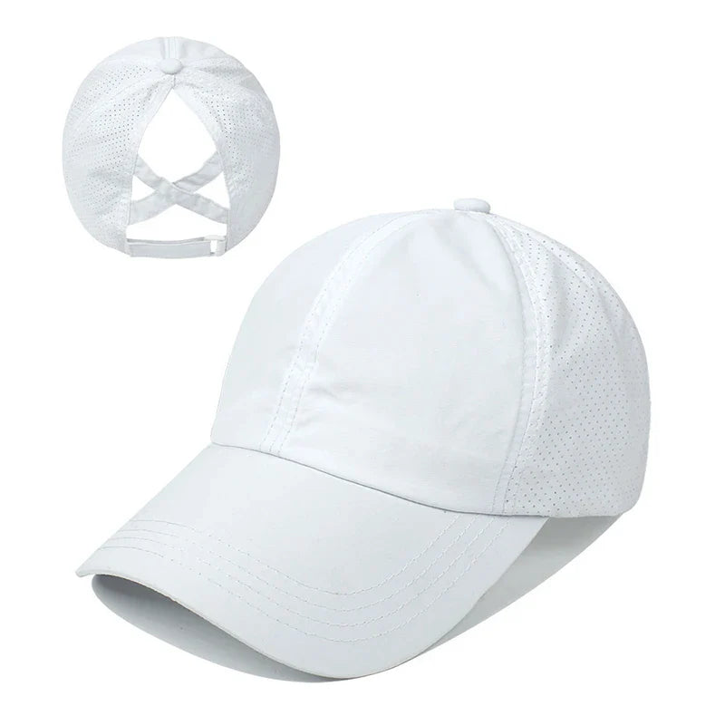 Unisex Sport-Basecap Mit Verstellbarem Verschluss Und Pferdeschwanzöffnung 8