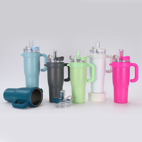 Unisex Thermo Trinkbecher Isoliert für Unterwegs, Mehrwegbecher für Heiß- und Kaltgetränke 1