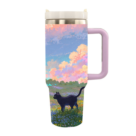 Unisex Thermo Trinkbecher mit Künstlerischem Design für Heiße und Kalte Getränke 13