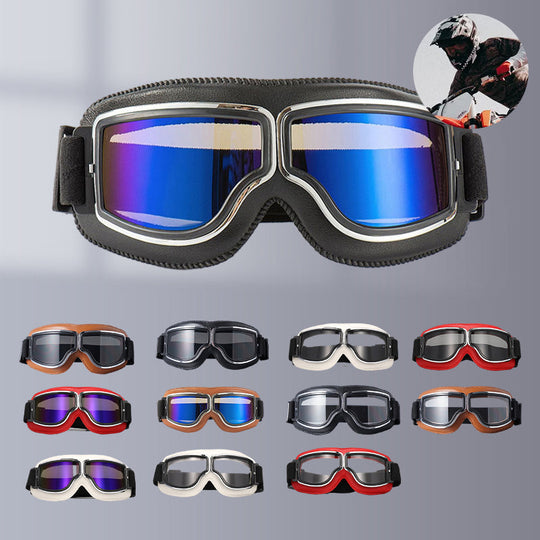 Unisex Vintage Motorradbrille im Retro-Stil 7
