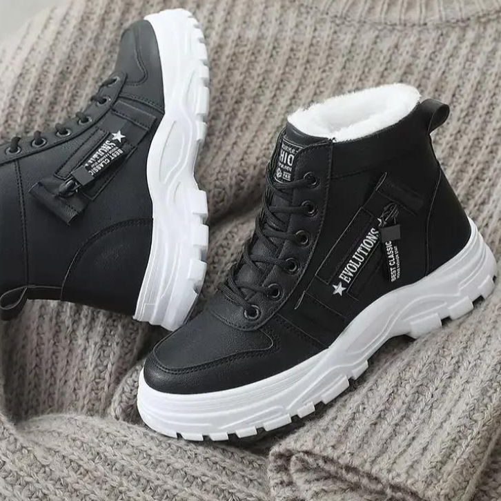 Damen Overknee Stiefel Elegant Kunstleder Warm 1