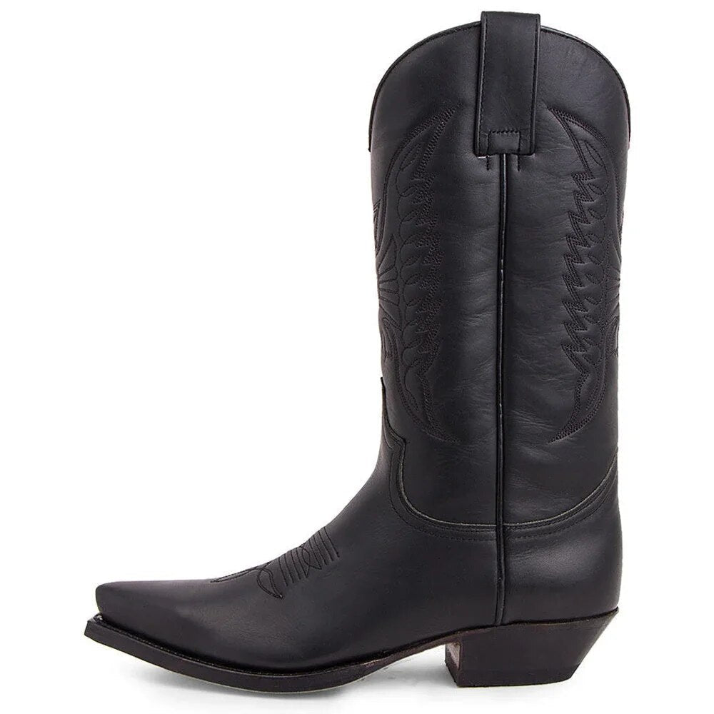 Herren Stiefel Leder Western Design Robustes Modell 2