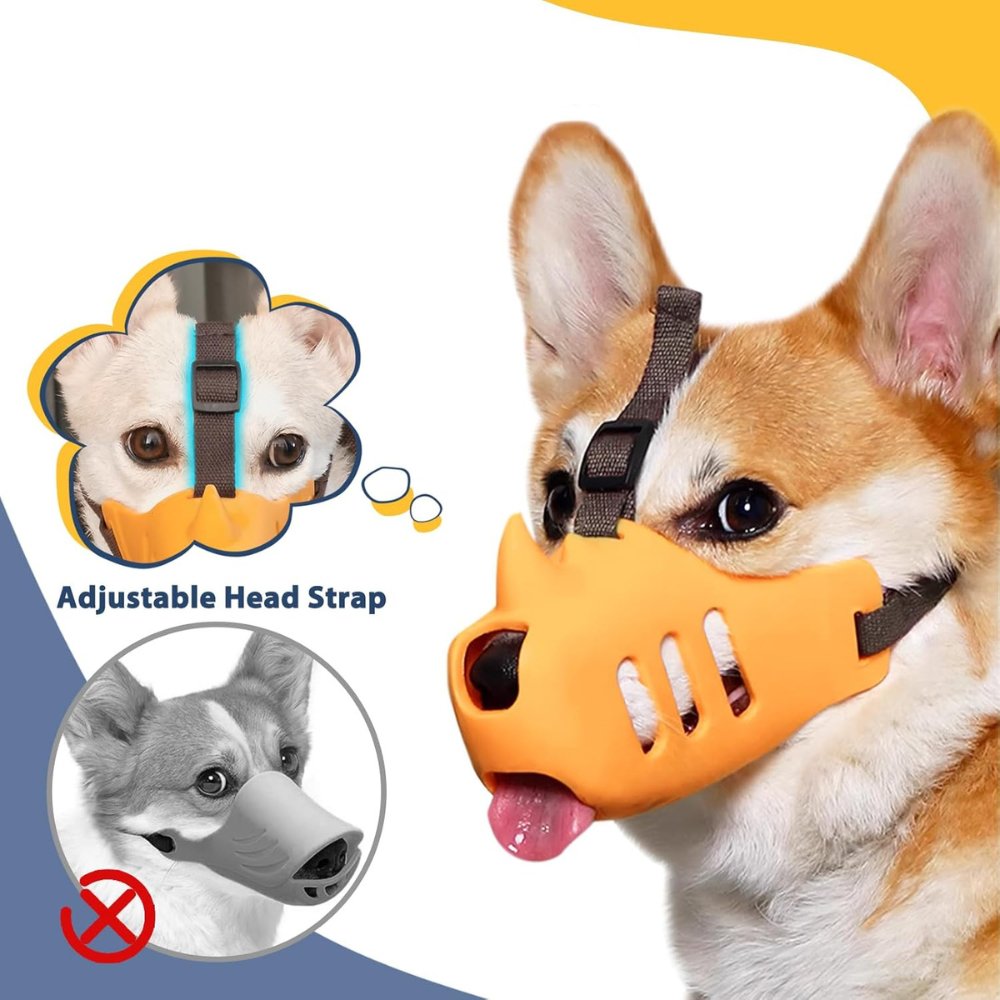 Verstellbarer Maulkorb für Hunde Atmungsaktiv und Komfortabel, Ideal für Kleine und Große Hunde 3