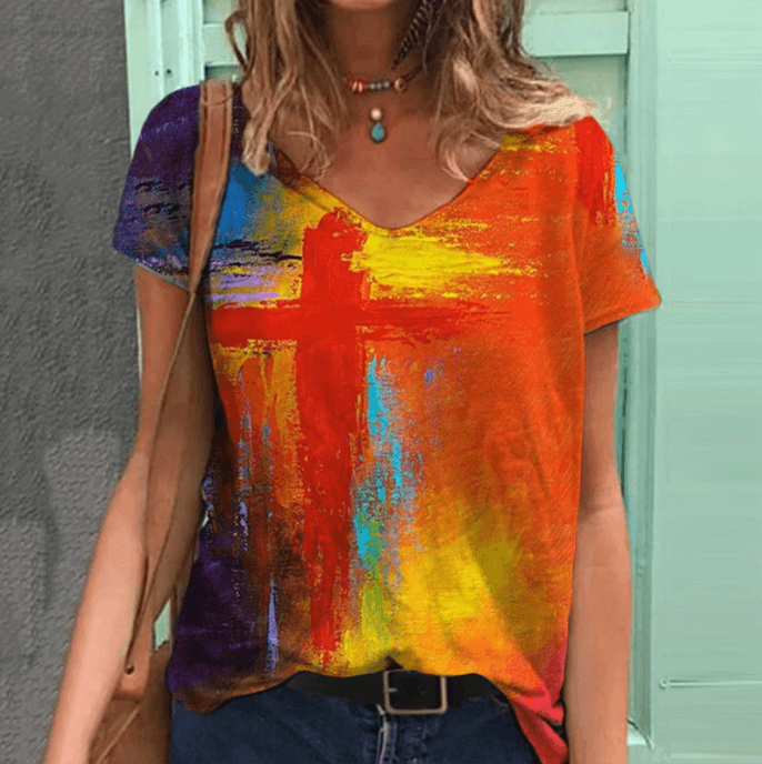 Vintage Cross Grafik-T-Shirts