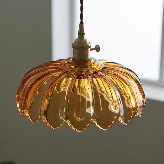 Vintage Pendelleuchte mit Blumenmuster für stilvolle Innenräume 2