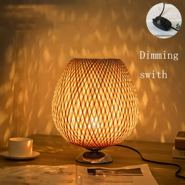 Vintage Tischlampe für Wohnzimmer und Schlafzimmer - Rustikale Tischleuchte mit natürlichem Charme 12