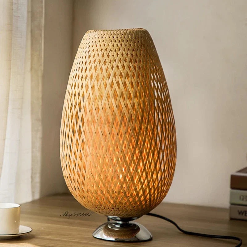 Vintage Tischlampe für Wohnzimmer und Schlafzimmer - Rustikale Tischleuchte mit natürlichem Charme 4