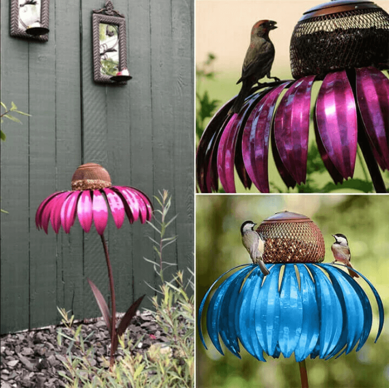 Vogelhaus Blumenform Verspielt für Garten und Terrasse 2