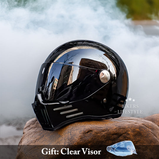 Vollgesichts-Motorradhelm Integralhelm für Herren und Damen 3