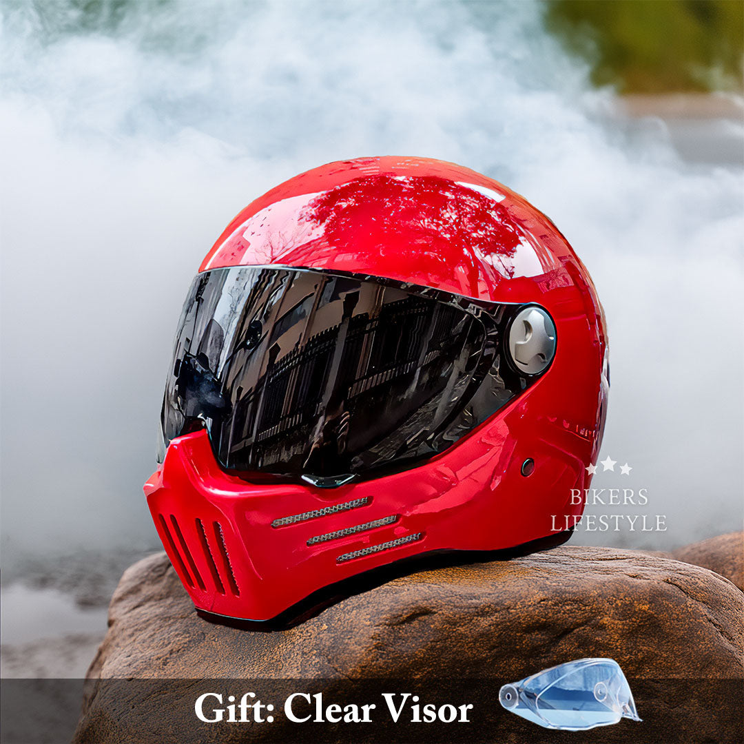 Vollgesichts-Motorradhelm Integralhelm für Herren und Damen 6