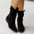 Damen Stiefel Niedriger Absatz Wildleder Warm Futter 6