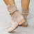 Damen Stiefel Niedriger Absatz Wildleder Warm Futter 5