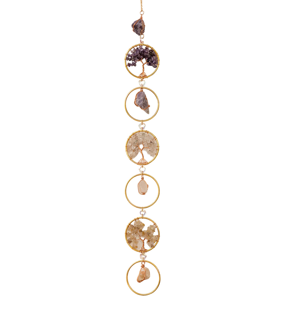 Wanddekoration Baum des Lebens mit 6 Ringen 0
