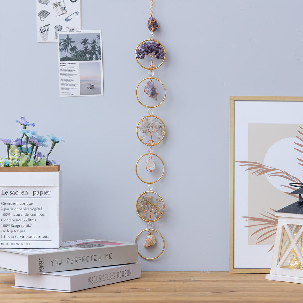 Wanddekoration Baum des Lebens mit 6 Ringen 1