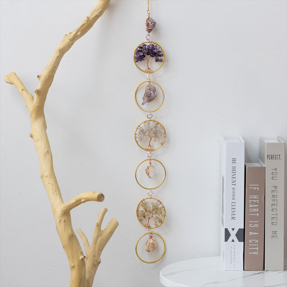 Wanddekoration Baum des Lebens mit 6 Ringen 2