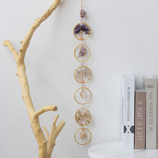 Wanddekoration Baum des Lebens mit 6 Ringen 2