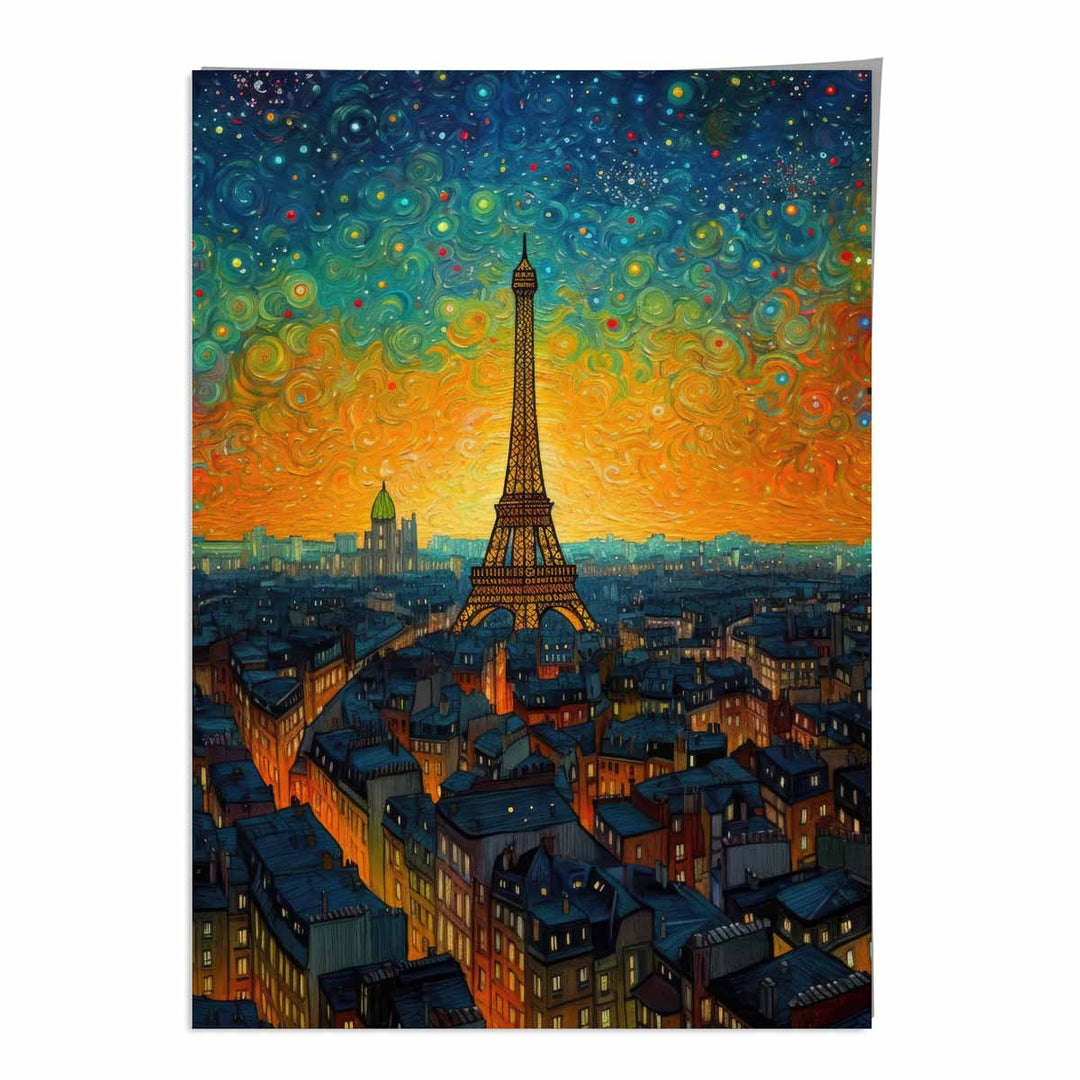 Wandkunst Druck Paris Sonnenuntergang für Ihr Zuhause 0