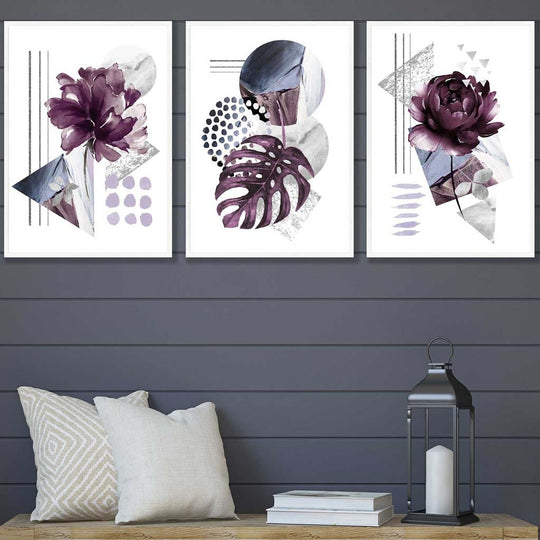 Wandkunst Set Botanische Drucke für Modernes Wohnen 3 Teile 2